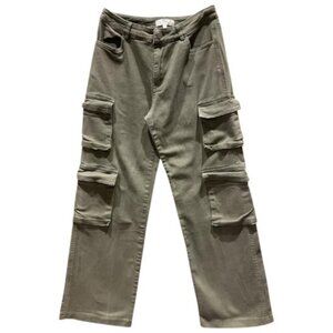 Klesis army green mid waist cargo pants size S